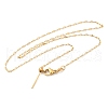 304 Stainless Steel Dapped Chain Necklace for Women NJEW-G104-02G-1