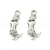 Tibetan Style Alloy Mermaid Pendants TIBEP-5402-AS-LF-1