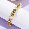 304 Stainless Steel Ovel Link Chain Bracelets for Women BJEW-U038-02G-2