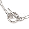 Unisex 304 Stainless Steel Paperclip Chain Bracelets BJEW-H541-04A-P-2