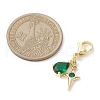 Star & Teardrop Brass Micro Pave Cubic Zirconia Pendant Decorations HJEW-JM02066-02-3
