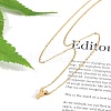 Ion Plating(IP) 304 Stainless Steel Pendant Necklaces NJEW-R050-01G-25-2