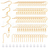 Beebeecraft 100Pcs 5 Style Brass Earring Hooks KK-BBC0012-33-1