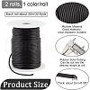  2 Rolls 2 Colors PVC Tubular Solid Synthetic Rubber Cord OCOR-NB0002-56-2