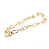 Ion Plating(IP) 304 Stainless Steel Paperclip Chain Bracelets BJEW-O186-03G-7
