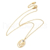 304 Stainless Steel Cubic Zirconia Twelve Constellations Runes Pendant Cable Chain Necklaces for Women NJEW-B121-02G-10-4