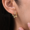 S925 Sterling Silver Star Stud Earrings KD6970-3
