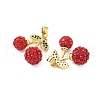 Brass Polymer Clay Pave Rhinestone Pendants KK-B139-14G-2