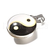 Flat Round 201 Stainless Steel Acrylic Pendants STAS-U036-01P-12-2