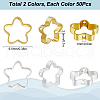 SOFPLATE 100Pcs 2 Colors Rack Plating Brass Bead Frames KK-SP0002-25-2