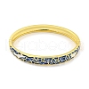 Brass Enamel Hinged Bangles for Women BJEW-Z062-07G-2