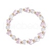 Glass Beads Stretch Bracelets BJEW-JB11414-01-2