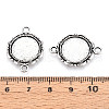 Tibetan Style Alloy Flower Connector Cabochon Settings PALLOY-N178-06AS-3