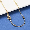 304 Stainless Steel Round Snake Chain Necklaces STAS-G244-88A-G-3