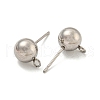 304 Stainless Steel Stud Earring Findings STAS-O004-10F-P-2