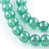 Transparent Spray Painted Glass Bead Strands DGLA-R050-4mm-M-2