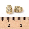 Brass Clear Cubic Zirconia Beads KK-Q068-27G-2