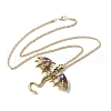 Alloy Enamel Dragon Pendant Necklaces NJEW-V005-01AG-03-2