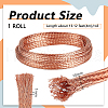 4M Flat Bare Copper Braided Cable Wire KK-WH0054-80C-2