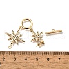 Brass Micro Pave Clear Cubic Zirconia Toggle Clasps KK-M301-21G-4