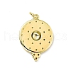 Brass Micro Pave Cubic Zirconia Pendants KK-G416-62G-3