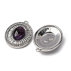 Natural Amethyst Oval Pendants STAS-L080-010P-03-2