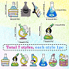 SUNNYCLUE 7Pcs 7 Styles Chemical Theme Enamel Pins JEWB-SC0001-46-2