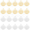 DICOSMETIC 20Pcs 2 Colors 201 Stainless Steel Pendants STAS-DC0012-86-1