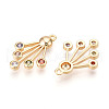 Brass Micro Pave Cubic Zirconia Pendants KK-N262-107A-G-2