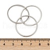 201 Stainless Steel Trinity Interlocking Ring Finger Rings FS-WG6776A-07-4