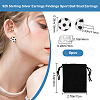Beebeecraft 4 Pairs Sport Ball Alloy Stud Earrings for Women EJEW-BBC0001-52E-2