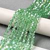 Transparent Electroplate Glass Beads Strands GLAA-F029-2mm-A24-4