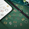 AHADERMAKER 480Pcs 24 Styles Alloy Underwear Strap Adjustment Buckles FIND-GA0003-35-4
