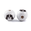 Wood European Beads WOOD-G021-01A-2