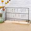 Iron with Wooden Earrings Storage Rack ODIS-WH0011-69-5