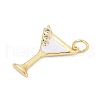 Brass Pave Cubic Zirconia 
Pendants KK-U062-55G-03-2