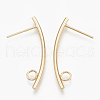 Brass Stud Earring Findings KK-S348-111-2
