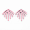 Spray Painted Alloy Pendants PALLOY-Q433-029G-RS-1