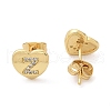 Rack Plating Brass Micro Pave Clear Cubic Zirconia Stud Earrings EJEW-K299-01G-Z-4