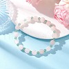 Natural Green Aventurine & Rose Quartz Round Beaded Stretch Bracelets for Women BJEW-JB11926-01-1