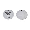 304 Stainless Steel Charms STAS-T059-26P-Y-3