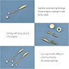 Unicraftale 24Pcs 6 Style 304 Stainless Steel Stud Earring Findings STAS-UN0022-80-4