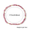 Natural Rhodonite Round Beads Stretch Bead Bracelets for Women CQ7665-1-4
