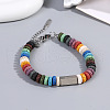Unisex Natural Lava Rock Beaded Bracelets ZB3555-3-1