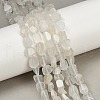 Natural White Moonstone Nuggets Beads Strands G-J335-45-3