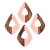 Resin & Walnut Wood Pendants RESI-T057-36M-2