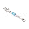 7Pcs Ocean Theme Alloy Charm & Glass Beads Pendant Decorations HJEW-JM03157-6