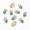 10Pcs Alloy Enamel Pendants ENAM-YW0004-56B-1