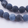 Natural Weathered Agate Beads Strands G-G589-8mm-07-3