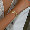 Brass Figaro Chain Star Pendant Tassel Bracelets for Women EA5744-5